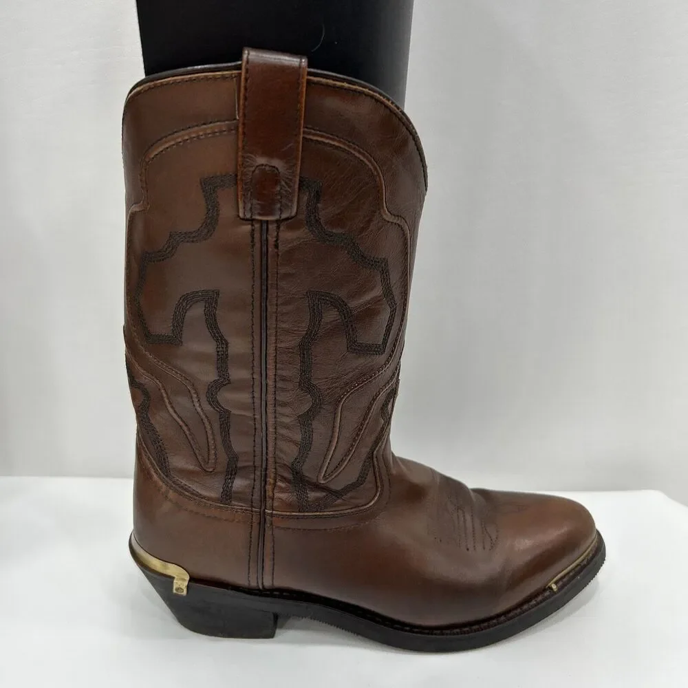 Laredo Men's Size 10D Brown Atlas Leather Boots Western‎ Cowboy
